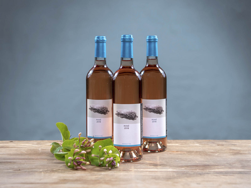 Roséweinflaschen