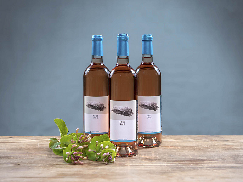 Roséweinflaschen